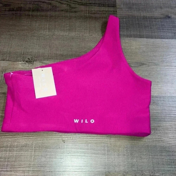 Other - NWT WILO one shoulder corsetry Bra Fuschia Sz L